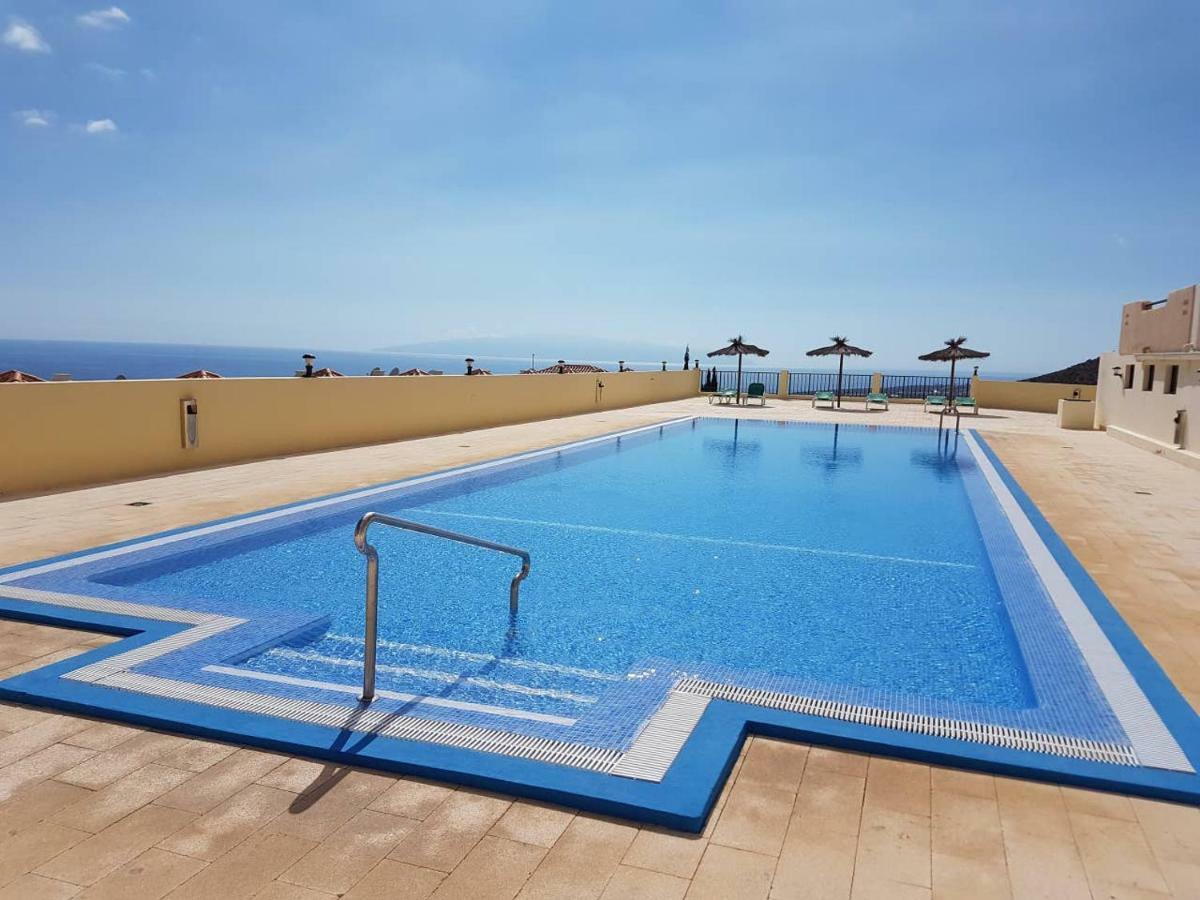 Villa Roque Del Conde With Fantastic Sea View, Terrace, Pool, Wifi, Sat-Tv, Garage Costa Adeje  Zewnętrze zdjęcie